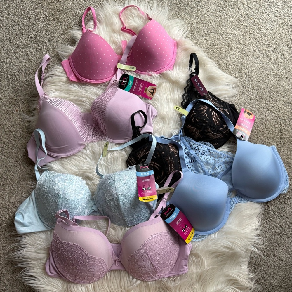 Maidenform/VS Pink/Adore Me NWT 6 36B Bras